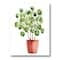 Designart - Chinese Money Plant In Pot - Traditional Canvas Wall Art Print